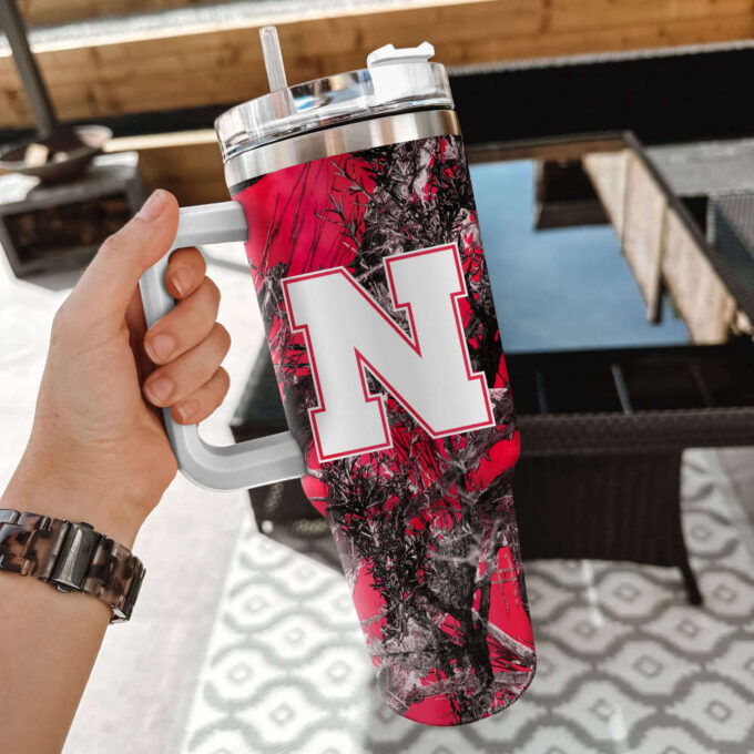 Nebraska Cornhuskers NCAA Hunting Personalized Stanley Tumbler 40oz Gift for Fans
