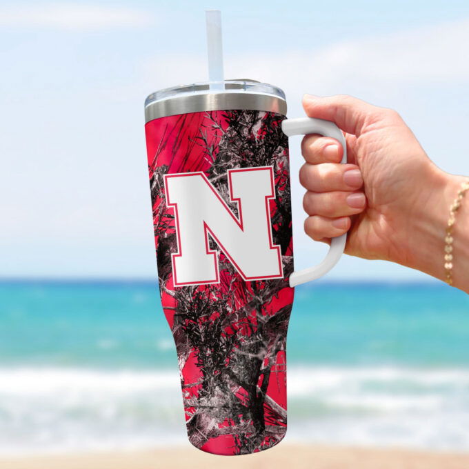 Nebraska Cornhuskers NCAA Hunting Personalized Stanley Tumbler 40oz Gift for Fans