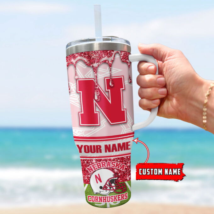 Nebraska Cornhuskers NCAA Personalized Stanley Tumbler 40oz Gift for Fans
