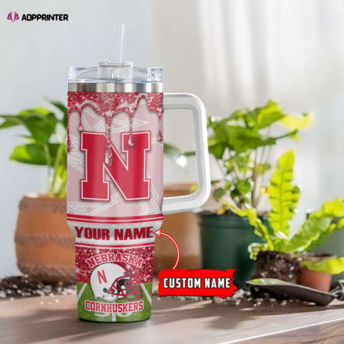 Cart 3 Nebraska Cornhuskers NCAA Personalized Stanley Tumbler 40oz Gift for Fans