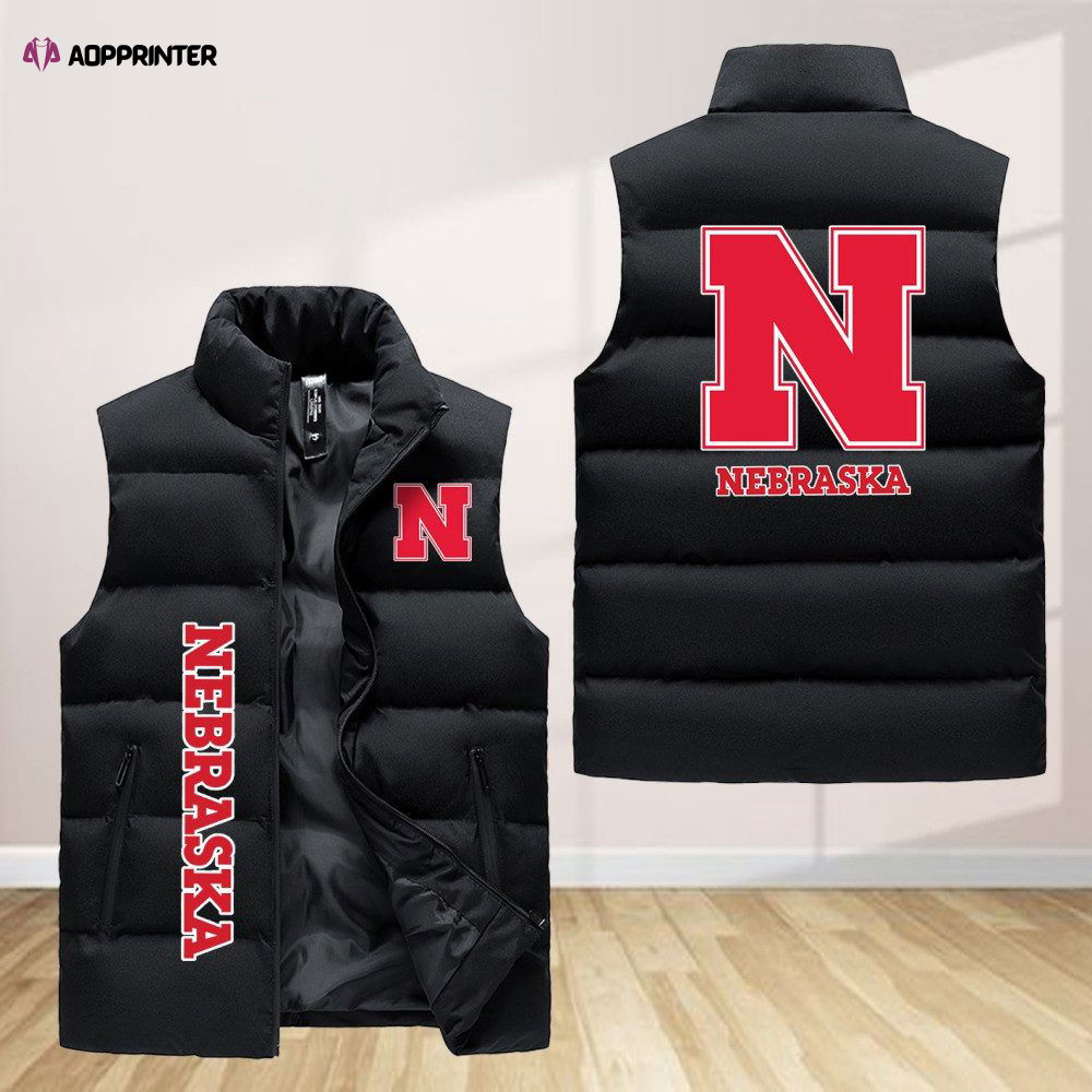 Nebraska Cornhuskers Sleeveless Puffer Jacket Custom For Fans Gifts Nebraska Cornhuskers Sleeveless Puffer Jacket Custom For Fans Gifts