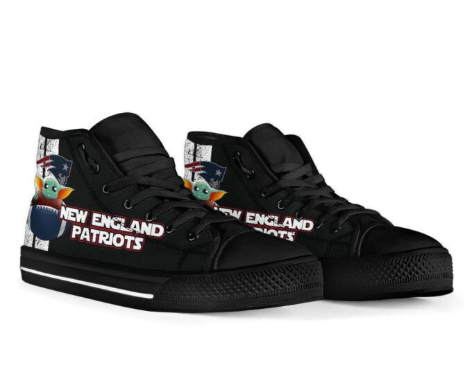 New England Patriots Baby Yoda Custom Canvas High Top Shoes