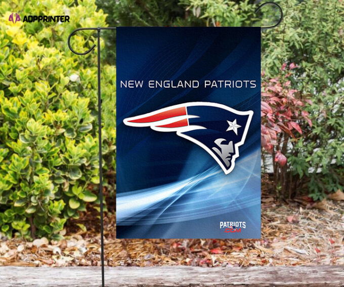 New England Patriots Light Navy Double Sided Printing   Garden Flag Home Decor Gifts