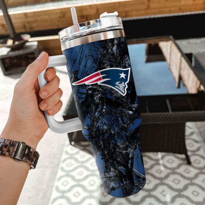 New England Patriots NFL Hunting Personalized Stanley Tumbler 40oz Gift for Fans