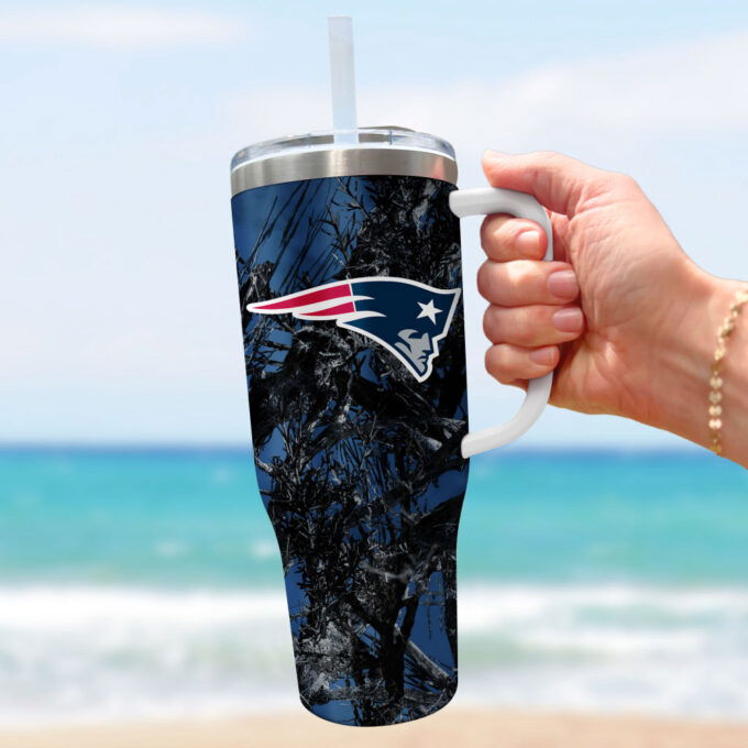 New England Patriots NFL Hunting Personalized Stanley Tumbler 40oz Gift for Fans