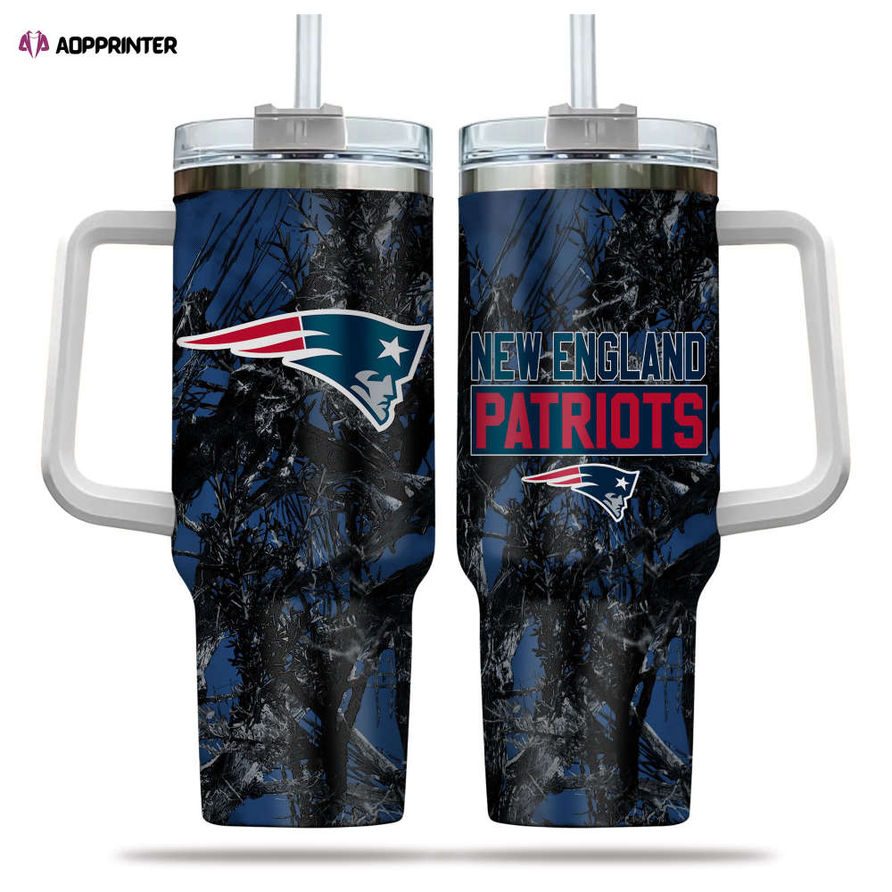 New England Patriots NFL Hunting Personalized Stanley Tumbler 40oz Gift for Fans New England Patriots NFL Hunting Personalized Stanley Tumbler 40oz Gift for Fans