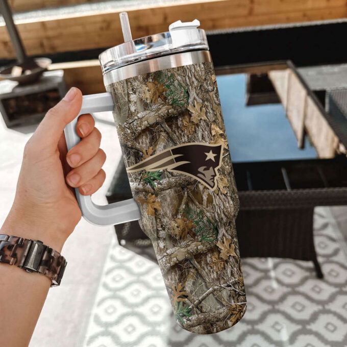 New England Patriots NFL Hunting Tumbler Stanley Tumbler 40oz Gift for Fans