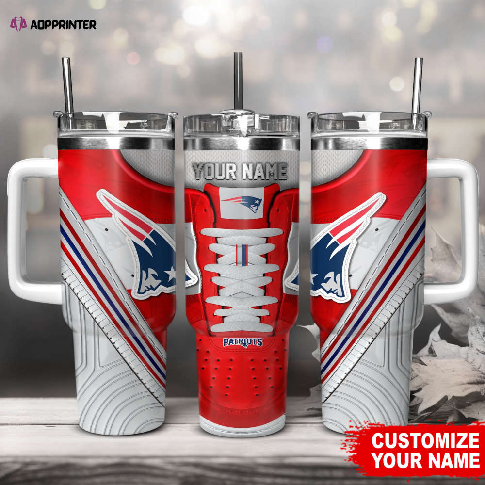 New England Patriots Sneaker NFL Personalized Stanley Tumbler 40Oz Gift for Fans New England Patriots Sneaker NFL Personalized Stanley Tumbler 40Oz Gift for Fans