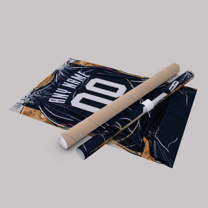 New Orleans Pelicans Jersey Personalized Jersey NBA Custom Name and Number Canvas Wall Art Home Decor Framed Poster Man Cave Gift