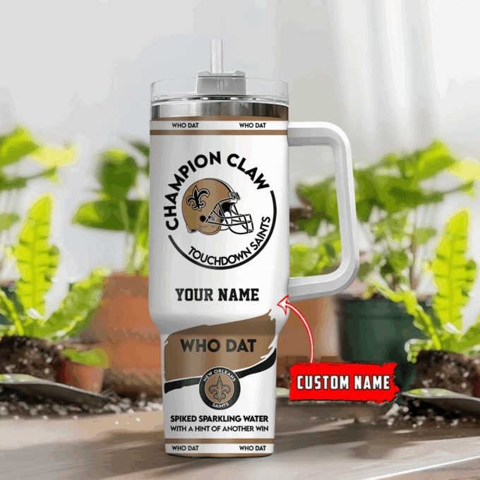 New Orleans Saints Champion Claw NFL Personalized Stanley Tumbler 40Oz Gift for Fans