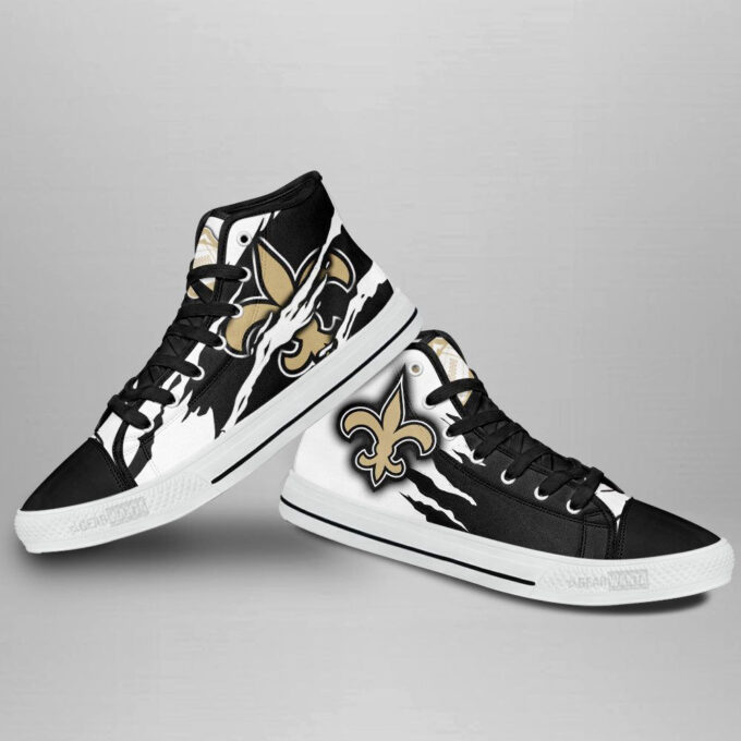 New Orleans Saints High Top Sneakers Custom Shoes For Fans