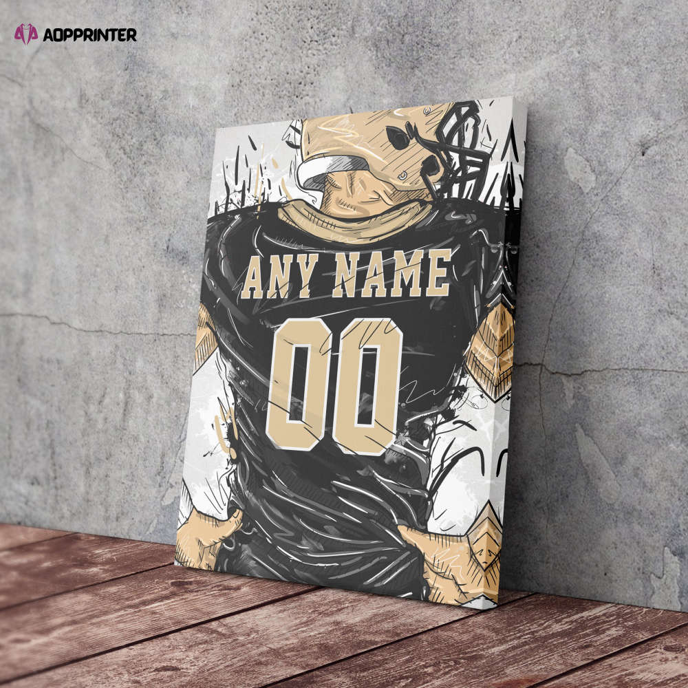 New Orleans Saints Jersey Personalized Jersey NFL Custom Name and Number Canvas Wall Art Home Decor Man Cave Gift New Orleans Saints Jersey Personalized Jersey NFL Custom Name and Number Canvas Wall Art Home Decor Man Cave Gift
