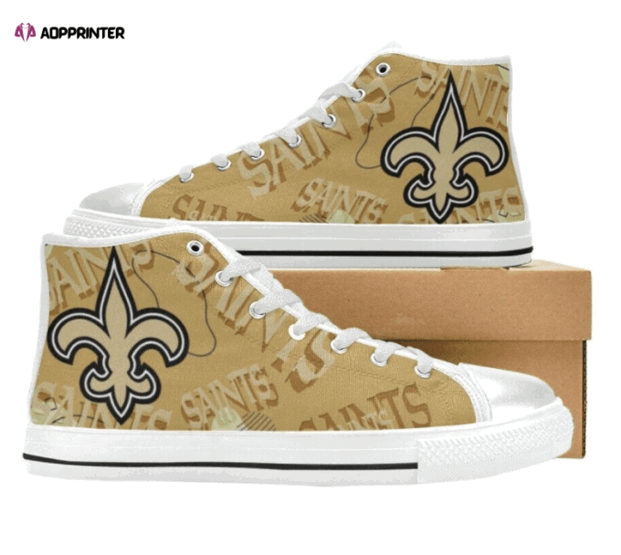 New Orleans Saints NFL Football Custom Canvas High Top Shoes