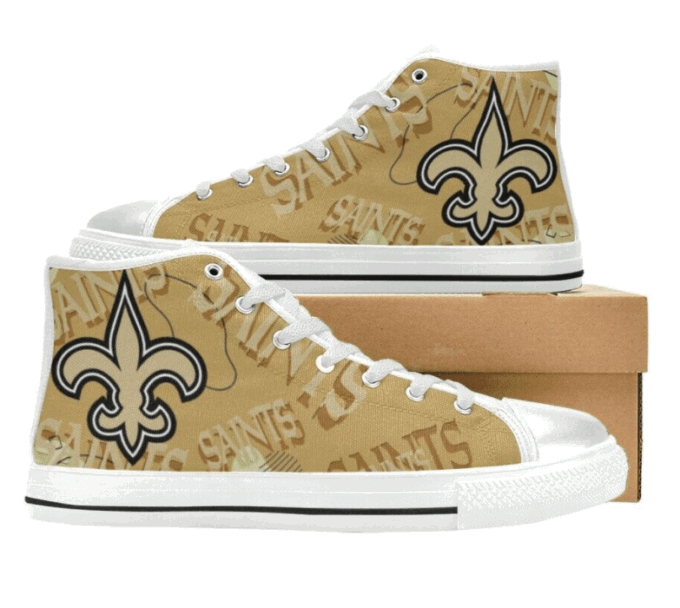 New Orleans Saints NFL Football Custom Canvas High Top Shoes