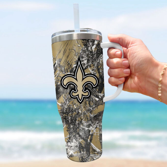 New Orleans Saints NFL Hunting Personalized Stanley Tumbler 40oz Gift for Fans