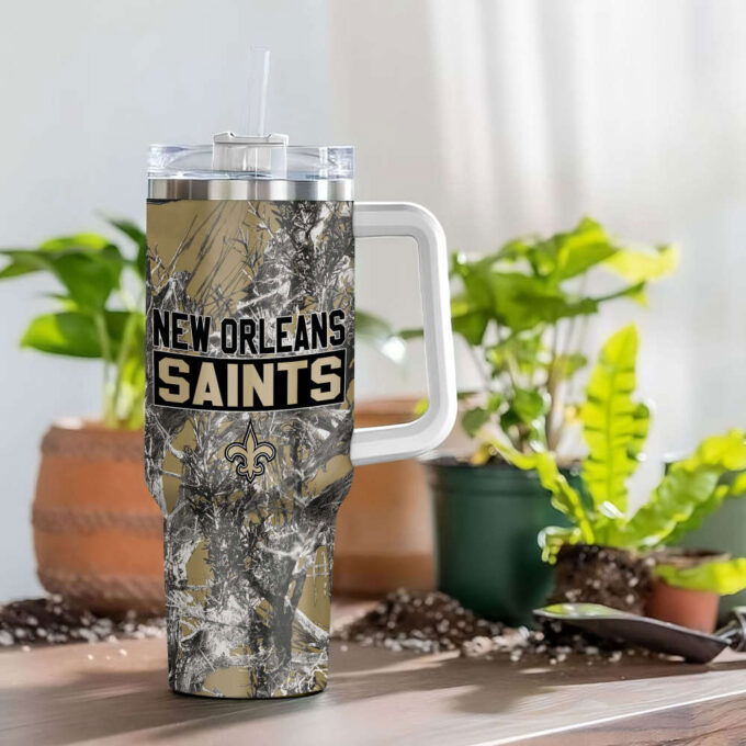 New Orleans Saints NFL Hunting Personalized Stanley Tumbler 40oz Gift for Fans