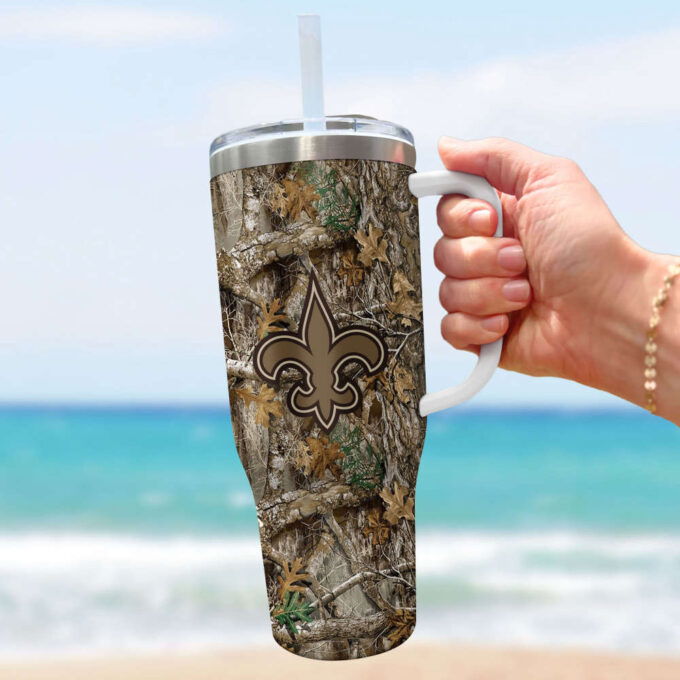 New Orleans Saints NFL Hunting Tumbler Stanley Tumbler 40oz Gift for Fans