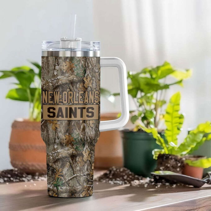 New Orleans Saints NFL Hunting Tumbler Stanley Tumbler 40oz Gift for Fans