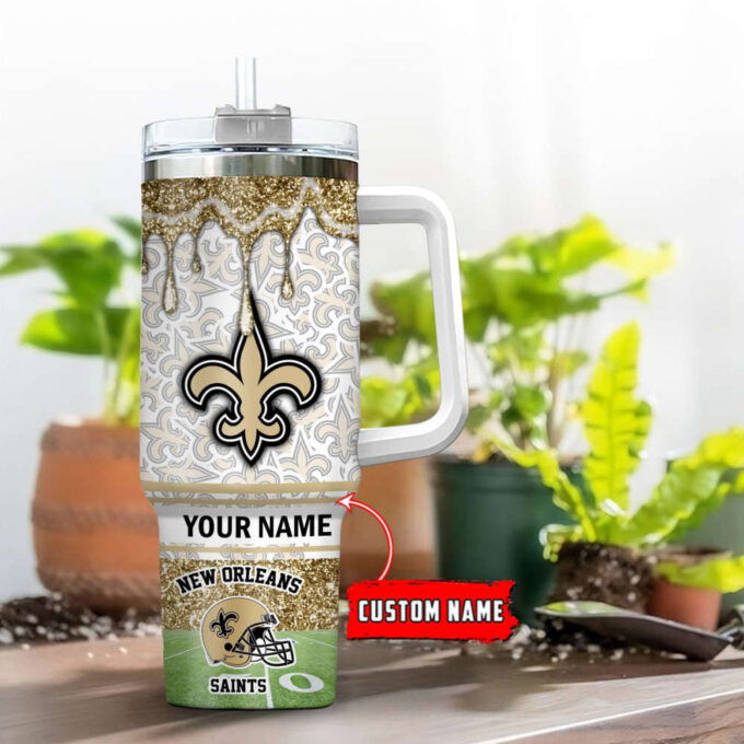 New Orleans Saints NFL Personalized Stanley Tumbler 40oz Gift for Fans