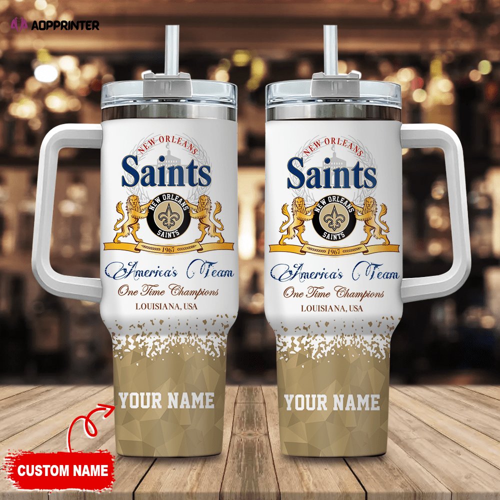 New Orleans Saints Personalized NFL Champions Modelo 40oz Stanley Tumbler Gift for Fans New Orleans Saints Personalized NFL Champions Modelo 40oz Stanley Tumbler Gift for Fans