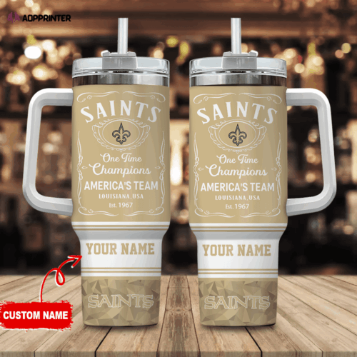 Cart 5 New Orleans Saints Personalized NFL Jack Daniel’s 40oz Stanley Tumbler Gift for Fans