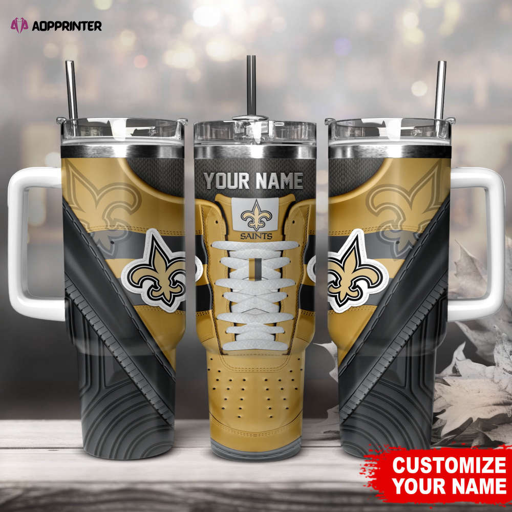 New Orleans Saints Sneaker NFL Personalized Stanley Tumbler 40Oz Gift for Fans New Orleans Saints Sneaker NFL Personalized Stanley Tumbler 40Oz Gift for Fans