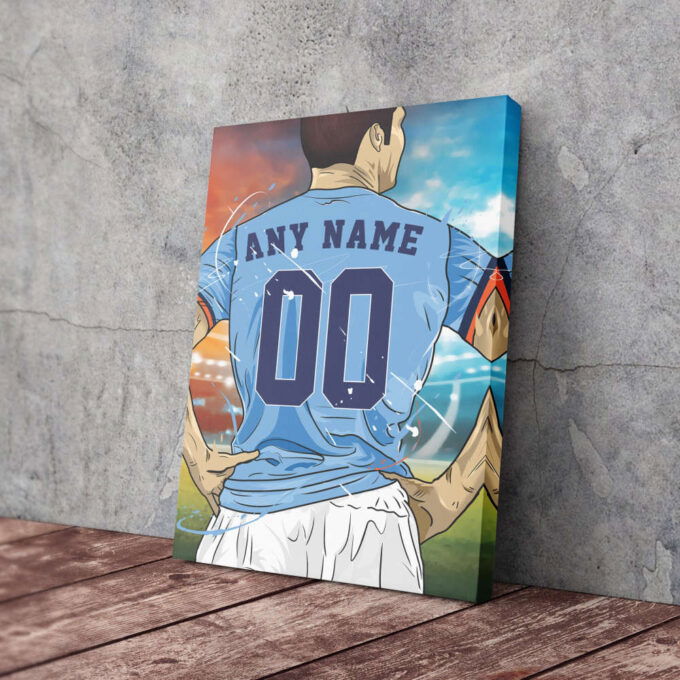New York City FC Jersey Soccer Personalized Jersey Custom Name and Number Canvas Wall Art Home Decor Framed Poster Man Cave Gift