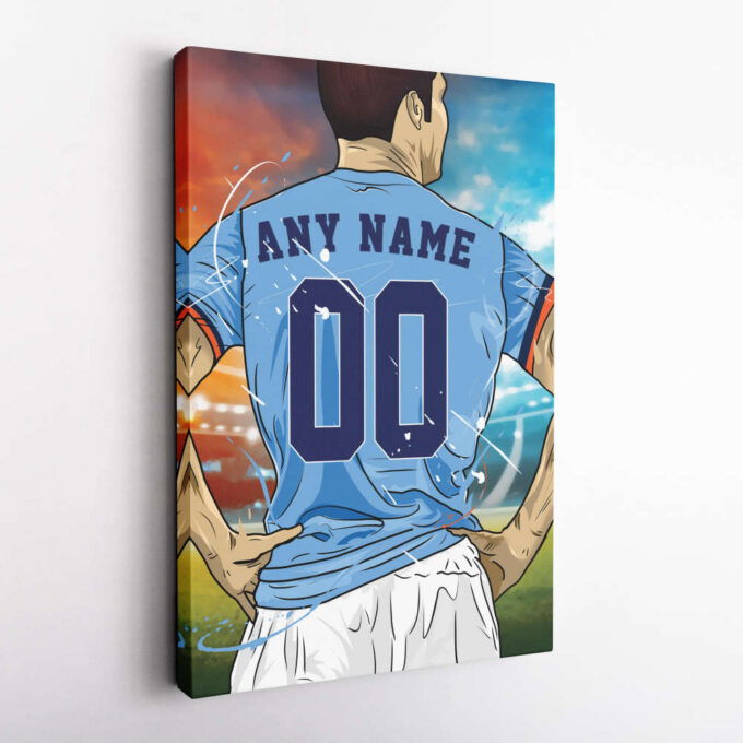 New York City FC Jersey Soccer Personalized Jersey Custom Name and Number Canvas Wall Art Home Decor Framed Poster Man Cave Gift