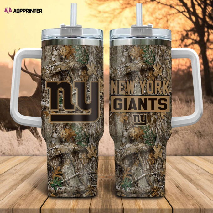 New York Giants NFL Hunting Tumbler Stanley Tumbler 40oz Gift for Fans
