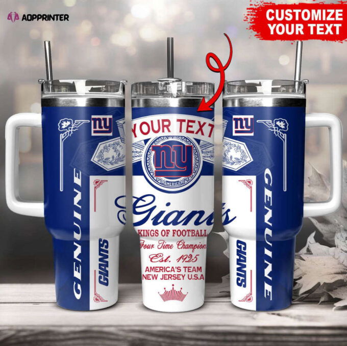 New York Giants NFL Kings Of Football Custom Your Text Stanley Tumbler 40Oz Gift for Fans