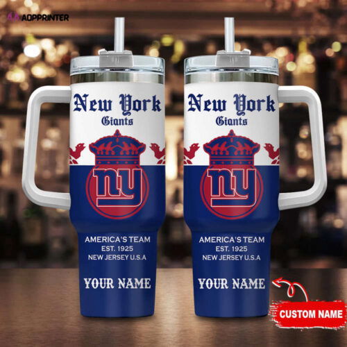 New York Giants Personalized NFL Corona Extra 40oz Stanley Tumbler Gift for Fans