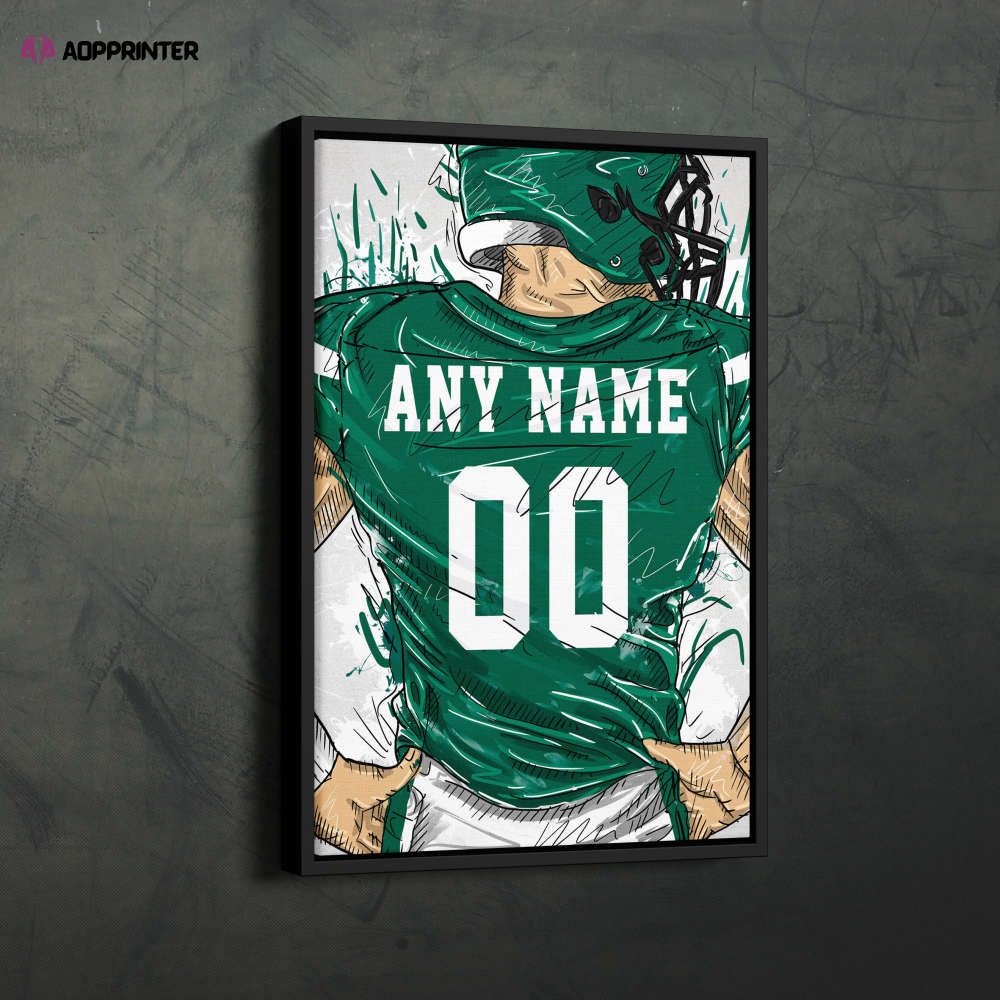 New York Jets Jersey Personalized Jersey NFL Custom Name and Number Canvas Wall Art Home Decor Framed Poster Man Cave Gift New York Jets Jersey Personalized Jersey NFL Custom Name and Number Canvas Wall Art Home Decor Framed Poster Man Cave Gift