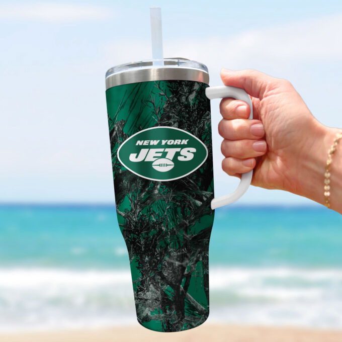 New York Jets NFL Hunting Personalized Stanley Tumbler 40oz Gift for Fans