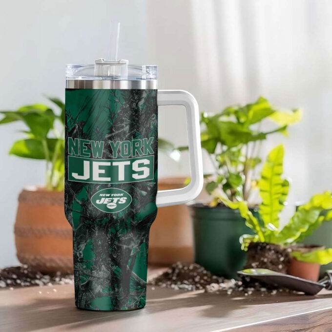 New York Jets NFL Hunting Personalized Stanley Tumbler 40oz Gift for Fans