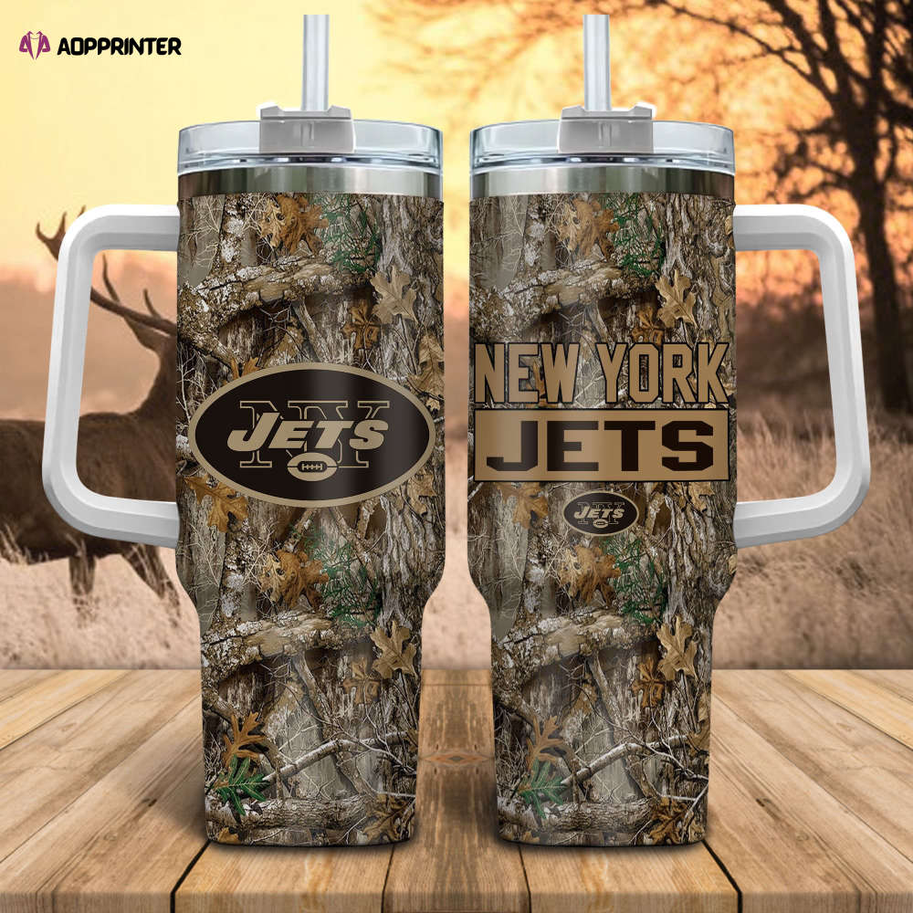 New York Jets NFL Hunting Tumbler Stanley Tumbler 40oz Gift for Fans New York Jets NFL Hunting Tumbler Stanley Tumbler 40oz Gift for Fans
