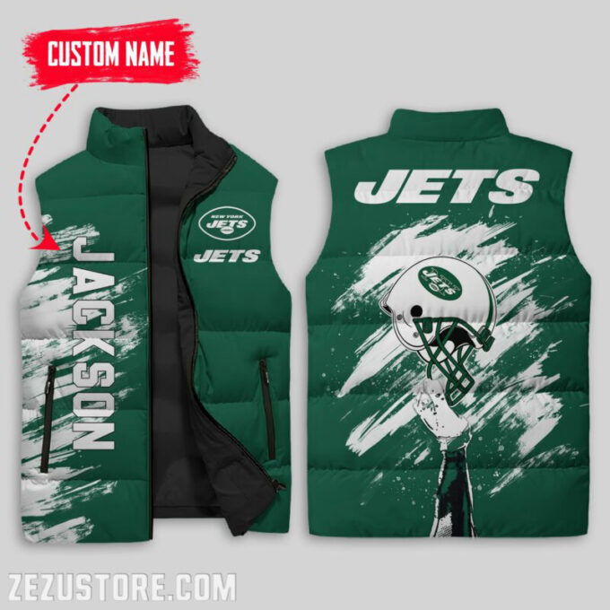 New York Jets NFL Sleeveless Puffer Jacket Custom For Fans Gifts