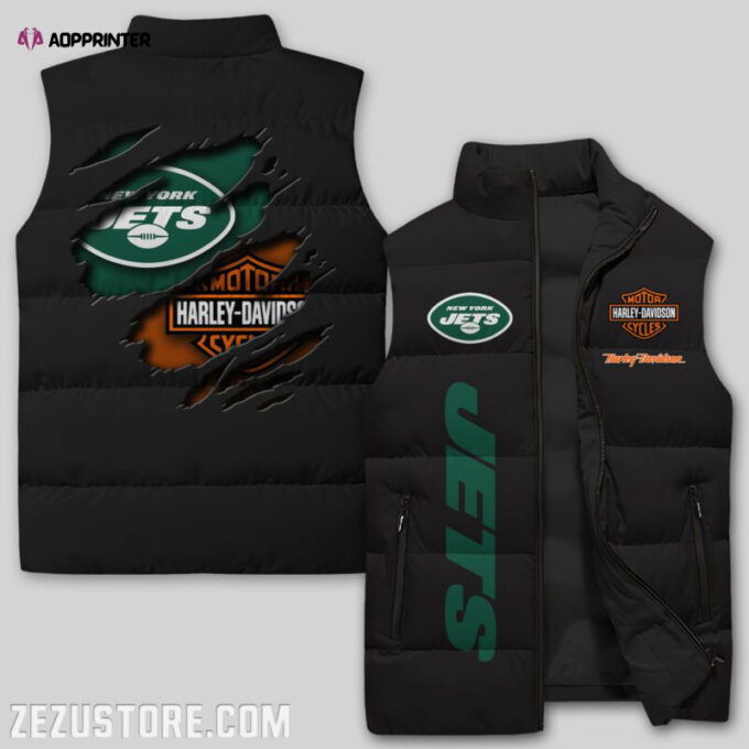 New York Jets NFL Sleeveless Puffer Jacket Custom For Fans Gifts