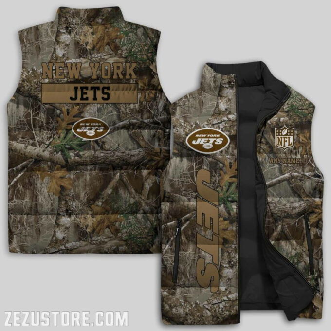 New York Jets NFL Sleeveless Puffer Jacket Custom For Fans Gifts