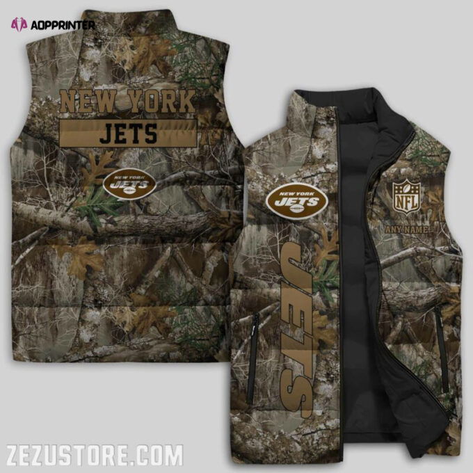New York Jets NFL Sleeveless Puffer Jacket Custom For Fans Gifts