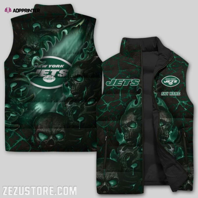 New York Jets NFL Sleeveless Puffer Jacket Custom For Fans Gifts