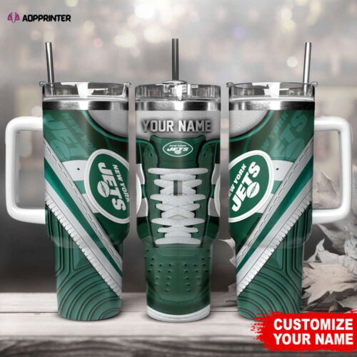 Cart 5 New York Jets Sneaker NFL Personalized Stanley Tumbler 40Oz Gift for Fans