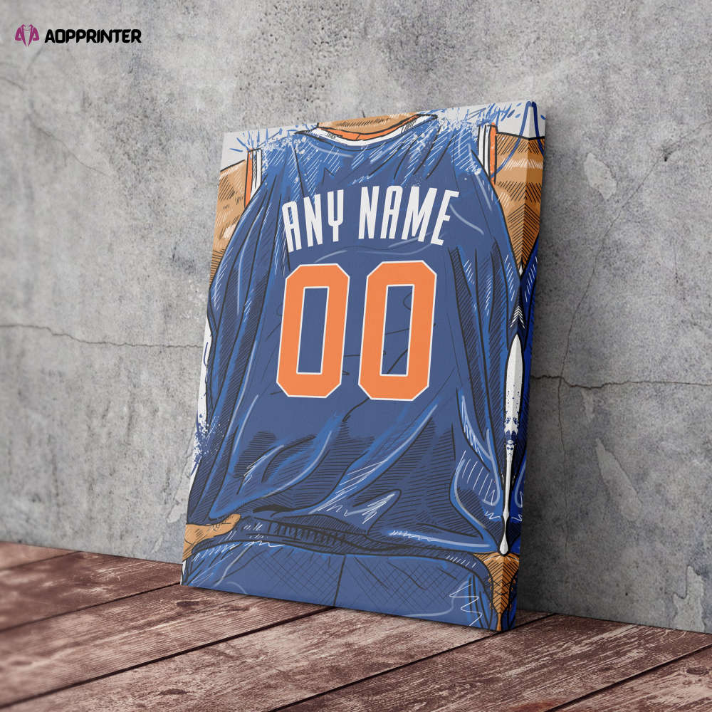 New York Knicks Jersey Personalized Jersey NBA Custom Name and Number Canvas Wall Art Home Decor Man Cave Gift New York Knicks Jersey Personalized Jersey NBA Custom Name and Number Canvas Wall Art Home Decor Man Cave Gift