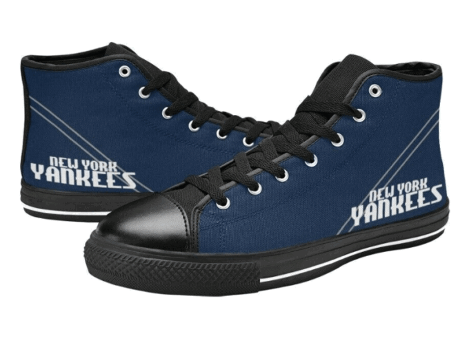New York Yankees MLB Baseball Custom Canvas High Top Shoes