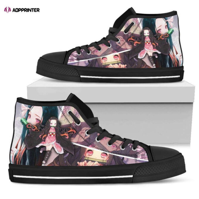 Nezuko High Top Shoes Custom For Fans Demon Slayer Anime