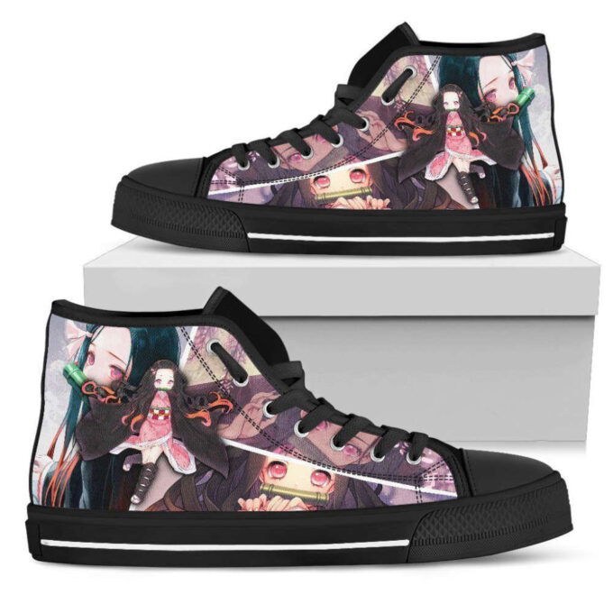Nezuko High Top Shoes Custom For Fans Demon Slayer Anime