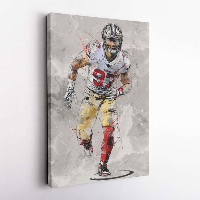 Nick Bosa Poster San Francisco 49ers NFL Canvas Wall Art Home Decor Framed Poster Man Cave Gift