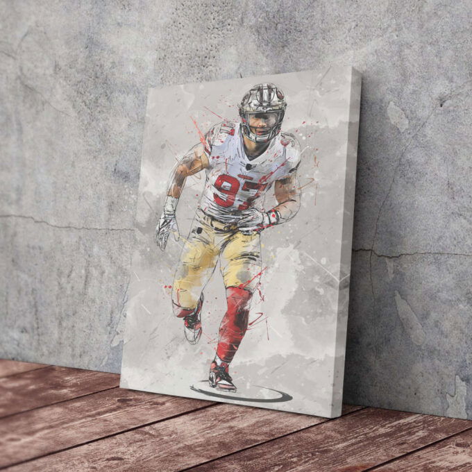 Nick Bosa Poster San Francisco 49ers NFL Canvas Wall Art Home Decor Framed Poster Man Cave Gift