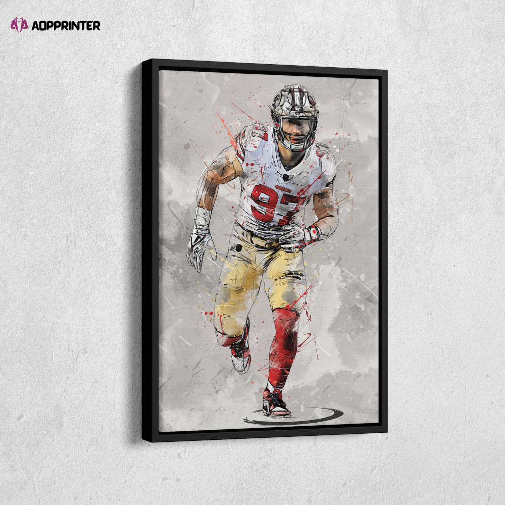 Nick Bosa Poster San Francisco 49ers NFL Canvas Wall Art Home Decor Framed Poster Man Cave Gift Nick Bosa Poster San Francisco 49ers NFL Canvas Wall Art Home Decor Framed Poster Man Cave Gift