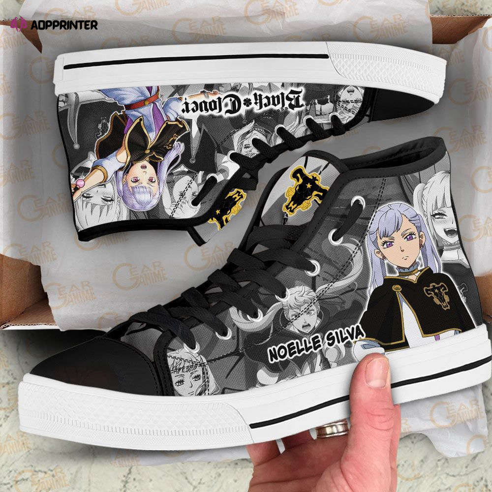 Noelle Silva High Top Shoes Custom Black Clover Anime For Fans Noelle Silva High Top Shoes Custom Black Clover Anime For Fans