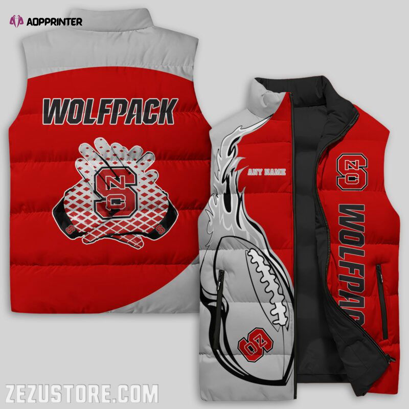 North Carolina State Wolfpack NCAA Sleeveless Puffer Jacket Custom For Fans Gifts North Carolina State Wolfpack NCAA Sleeveless Puffer Jacket Custom For Fans Gifts